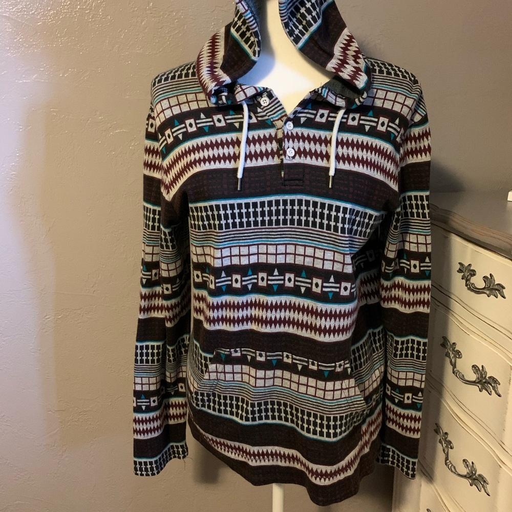 *2 for $20!* On The Byas Aztec Hoodie